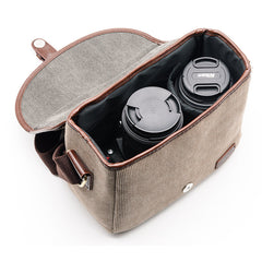 Campus Style Camera Messenger Bag — Compact Crossbody Photography Bag — Water-Resistant Padded Case for DSLR and Mirrorless Cameras