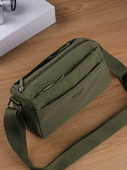Water-Resistant Oxford Crossbody Bag - Large Capacity Men's Shoulder Sling for Commuting & Travel