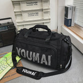 Water-Resistant Large Duffel Bag with Shoe Compartment - 50L Weekender Bag for Business Travel, Gym, and Maternity Hospital Stay