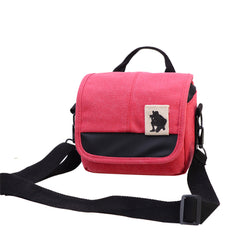 Retro Canvas Mirrorless Camera Bag — Professional Shoulder Messenger Case — Water-Resistant Padded Bag for Canon, Fujifilm, and Telephoto Digital Cameras