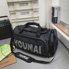 Water-Resistant Large Duffel Bag with Shoe Compartment - 50L Weekender Bag for Business Travel, Gym, and Maternity Hospital Stay