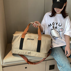 Water-Resistant Weekender Bag with Shoe Compartment - Large Capacity Travel Duffel for Business Trips, Gym, and Carry-On Boarding