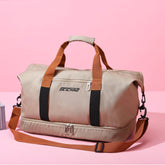 Water-Resistant Weekender Bag with Shoe Compartment - Large Capacity Travel Duffel for Business Trips, Gym, and Carry-On Boarding