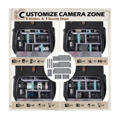 Professional Waterproof Canvas Photography Backpack — Large-Capacity Anti-Theft SLR/DSLR Camera Bag — Multi-Functional Drone & Outdoor Travel Gear Pack
