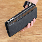 Emperor Paul Executive Men's Long Wallet: Multi-Slot Card Holder & Driver's License Clutch – Premium Gift for Husband & Boyfriend