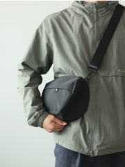 Waterproof Nylon Phone Sling Bag Japanese Streetwear Style Small Crossbody Shoulder Pouch for Men and Women Minimalist Urban Commuter Bag