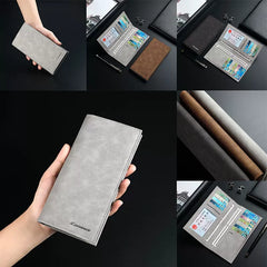 Minimalist Japanese Canvas Slim Wallet - Ultra-Thin Men's Card Holder - Niche Aesthetic Youth Bifold for Travel & Everyday Carry