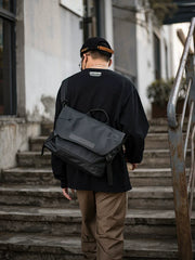 Water-Resistant Oxford Messenger Bag - Durable Cycling Sling & Large Capacity Workwear Shoulder Pack