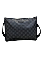 Plaid Oxford Messenger Bag - Professional Business Casual Horizontal Shoulder Bag with Large Capacity & Wear-Resistant Finish