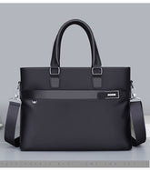 Professional Lightweight Business Briefcase — Water-Resistant Oxford Cloth Shoulder Bag — Trendy Large Capacity Laptop Messenger for Men