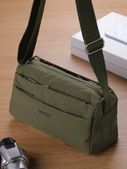 Water-Resistant Oxford Crossbody Bag - Large Capacity Men's Shoulder Sling for Commuting & Travel