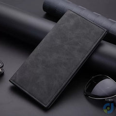 Minimalist Japanese Canvas Slim Wallet - Ultra-Thin Men's Card Holder - Niche Aesthetic Youth Bifold for Travel & Everyday Carry