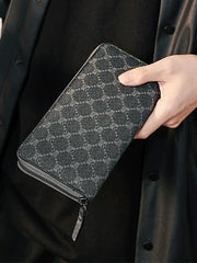 Plaid Long Wallet: Multi-Card Phone Bag & Large Capacity Clutch with Zippered Coin Purse