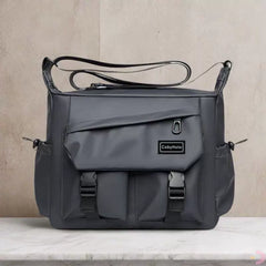 Large Capacity Canvas Messenger Bag - Rugged Workwear Postman Sling for Students & Office Commuting