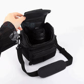 Compact Mirrorless & SLR Protective Shoulder Bag — Water-Resistant Photography Messenger — Portable Camera Case for Sony, Canon, Nikon, Fuji with Lens Storage