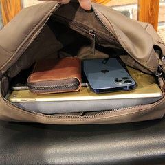 Large Capacity Canvas Messenger Bag - Urban Streetwear Sling for Students & Daily Commute