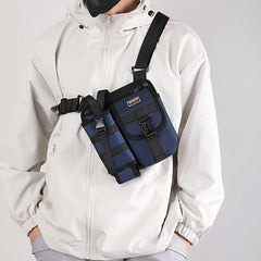 Water-Resistant Men's Crossbody Sling Bag - Compact Outdoor Shoulder Pack with Water Bottle Holder and Phone Pocket for Travel and Sports