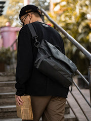 Water-Resistant Oxford Messenger Bag - Durable Cycling Sling & Large Capacity Workwear Shoulder Pack