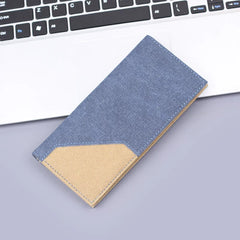Men’s Ultra-Slim Long Wallet - All-In-One Multi-Layer Canvas Card Bag & Phone Clutch - Trendy Japanese Style Suit Organizer