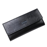 RFID Blocking Men's Long Wallet Slim Card Organizer Premium Textured Leather Travel Clutch for Business & Daily Use