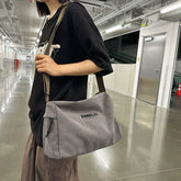 Vintage-Style Canvas Messenger Bag - Large Capacity Workwear Crossbody & Casual Commuter Shoulder Pack for Men