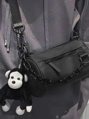 Cylindrical Men’s Sling Bag - Trendy Urban Shoulder Pack for Summer & Travel Essentials