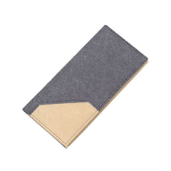 Men’s Ultra-Slim Long Wallet - All-In-One Multi-Layer Canvas Card Bag & Phone Clutch - Trendy Japanese Style Suit Organizer