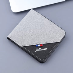 Men’s Ultra-Slim Canvas Bifold - Durable Lightweight Fabric Card Holder & Minimalist Wallet for Students & Young Professionals