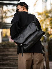 Water-Resistant Oxford Messenger Bag - Durable Cycling Sling & Large Capacity Workwear Shoulder Pack