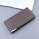 Urban Minimalist Men's Slim Bifold - Large Capacity Multi-Slot Wallet - Trendy Vegan Leather Card Holder for College Students & Daily Carry