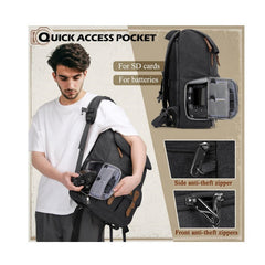 Professional Waterproof Canvas Photography Backpack — Large-Capacity Anti-Theft SLR/DSLR Camera Bag — Multi-Functional Drone & Outdoor Travel Gear Pack
