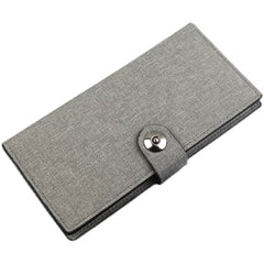 Men’s Ultra-Slim Long Wallet - Magnetic Buckle Card Holder & Phone Clutch - Minimalist Large Capacity Multi-Slot Purse for Students & Commuters