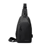 Water-Resistant Nylon Sling Bag - Korean-Style Multifunctional Chest Rig & Urban Messenger for Men