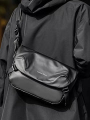 Waterproof Oxford Canvas Small Square Bag Japanese Streetwear Style Crossbody Shoulder Bag for Men and Women Minimalist Urban Commuter Sling