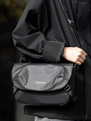 Waterproof Oxford Canvas Small Square Bag Japanese Streetwear Style Crossbody Shoulder Bag for Men and Women Minimalist Urban Commuter Sling