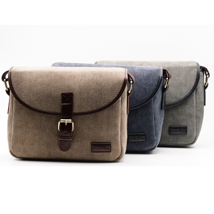 Campus Style Camera Messenger Bag — Compact Crossbody Photography Bag — Water-Resistant Padded Case for DSLR and Mirrorless Cameras