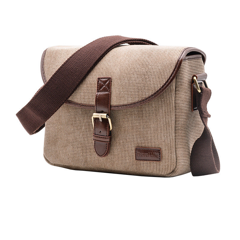 Campus Style Camera Messenger Bag — Compact Crossbody Photography Bag — Water-Resistant Padded Case for DSLR and Mirrorless Cameras
