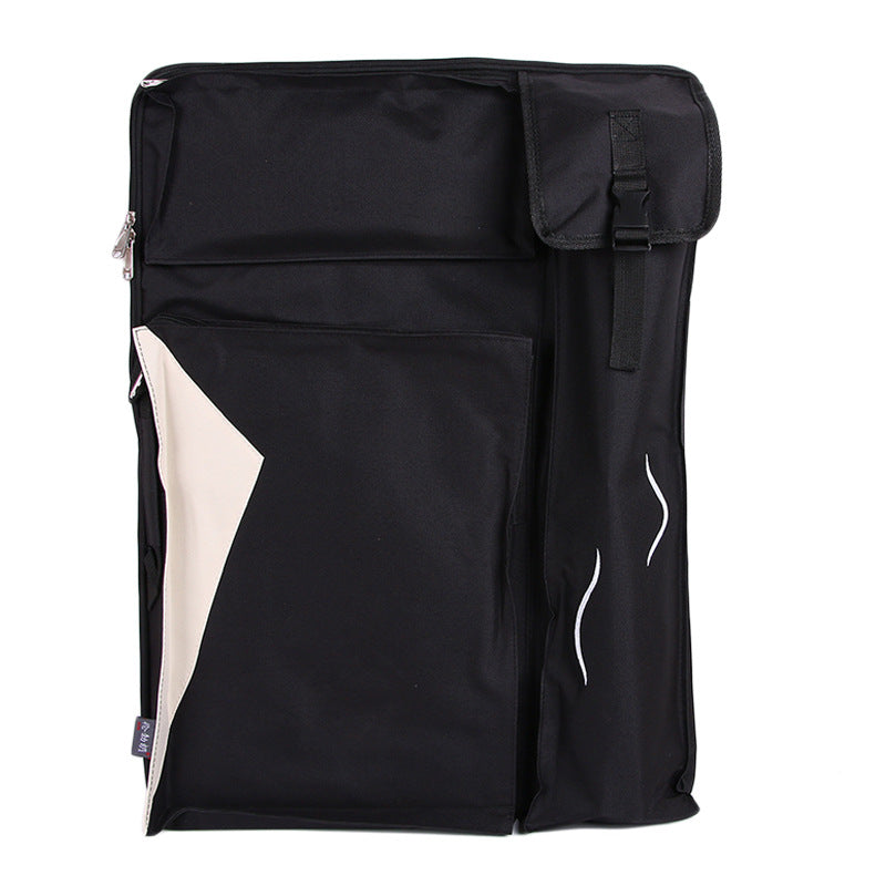 Professional 4K Art Portfolio Backpack — Multi-Functional Waterproof Drawing Board Bag — Heavy-Duty Thickened Canvas Case for Art Exams and Sketching