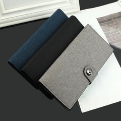 Men’s Ultra-Slim Long Wallet - Magnetic Buckle Card Holder & Phone Clutch - Minimalist Large Capacity Multi-Slot Purse for Students & Commuters