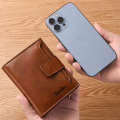 Minimalist Men's Vertical Wallet: Youthful Korean-Style Slim Bifold with Creative Multi-Card Slots for Students & Daily Use