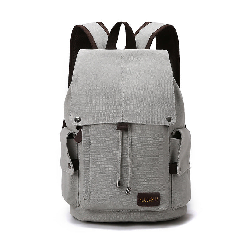 Vintage Canvas Men's Backpack - Large Capacity 15.6" Laptop Bag, Casual Travel Daypack for Middle School, College, and Daily Commute