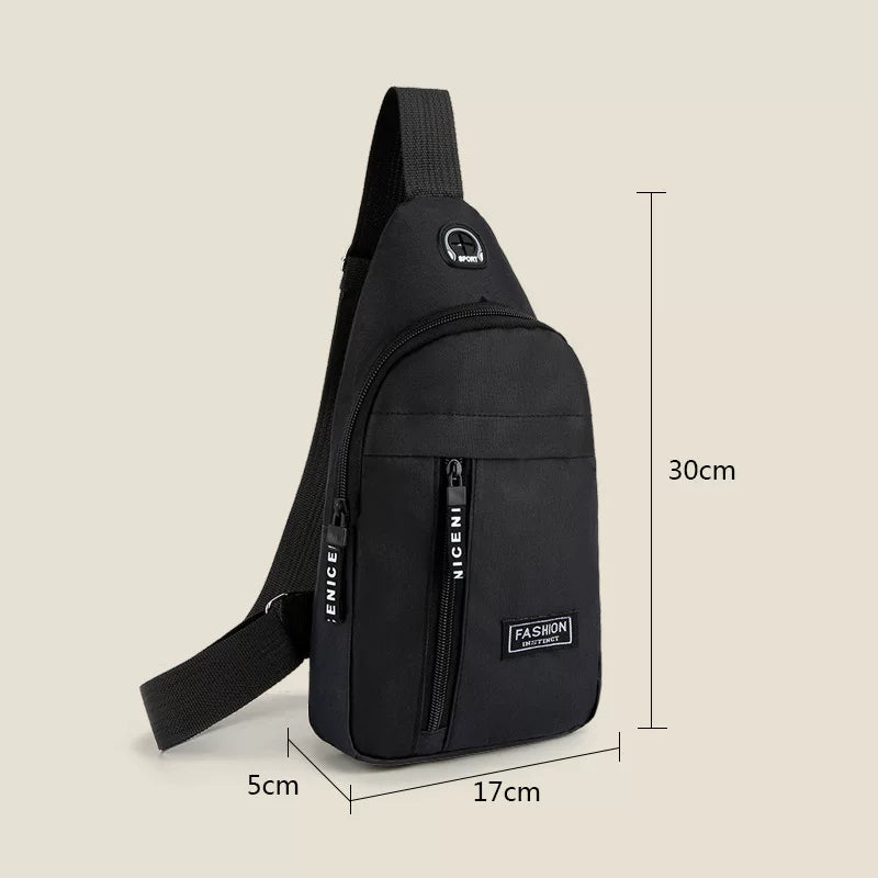 Waterproof Oxford Cloth Cycling Sling Bag Men’s Tactical Crossbody Chest Pack Versatile Small Shoulder Backpack for Outdoor Sports and Travel