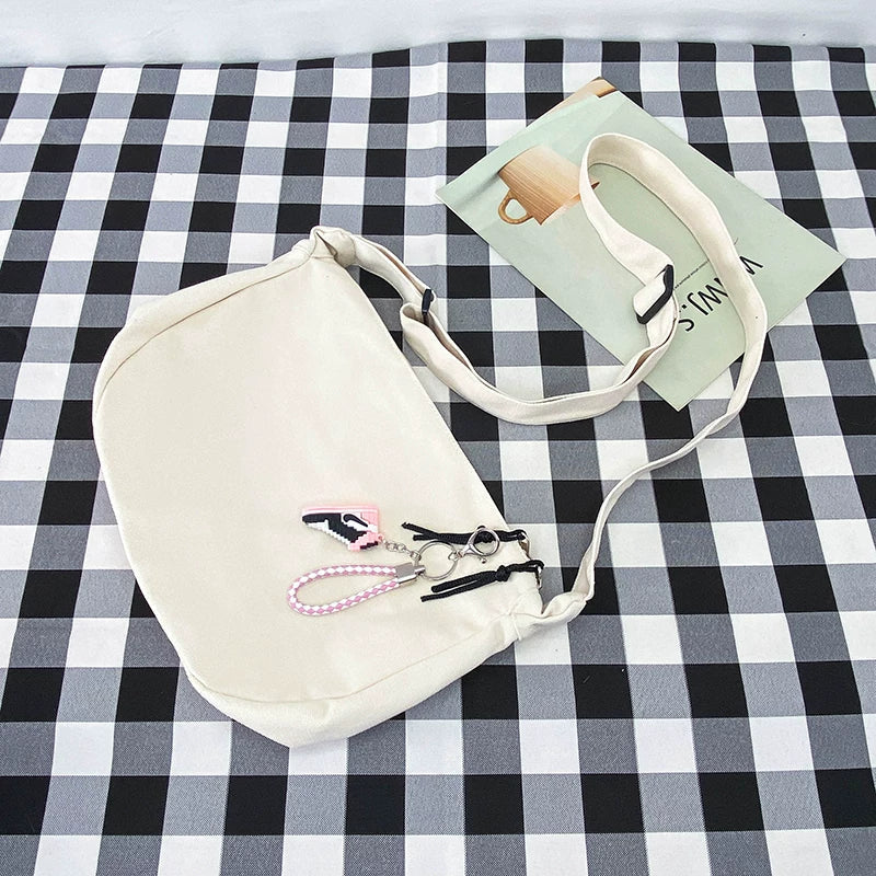 Durable Canvas Messenger Bag - Versatile Multi-Pocket Sling Bag for Students & Daily Commute