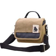 Retro Canvas Mirrorless Camera Bag — Professional Shoulder Messenger Case — Water-Resistant Padded Bag for Canon, Fujifilm, and Telephoto Digital Cameras