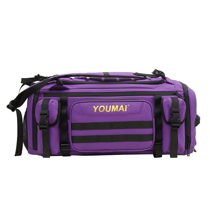 Extra-Large 45L Travel Backpack with Shoe Compartment - Water-Resistant Sports Duffel for Basketball, Fitness, and Weekend Business Trips