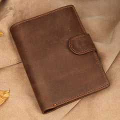 Crazy Horse Leather Handmade Genuine Leather Wallet Men'S Retro Large Capacity Anti-Rfid Theft Wallet Simple Multi-Card Slot Wallet