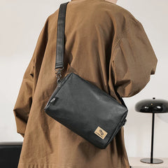 Retro Japanese-Style Small Square Messenger Bag - Minimalist Oxford Crossbody for Urban Commuting & Streetwear