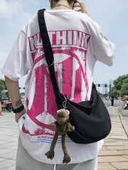 Durable Canvas Messenger Bag - Versatile Multi-Pocket Sling Bag for Students & Daily Commute