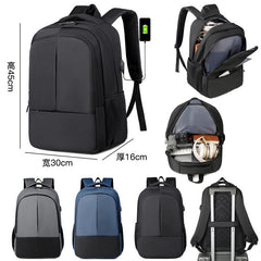 Water-Resistant Large Capacity Business Backpack - 17.3" Laptop Travel Daypack with USB Charging Port for Commuting and Outdoor Use