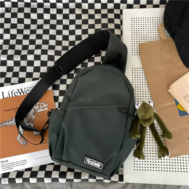 Minimalist Urban Sling Bag - Large Capacity Water-Resistant Crossbody Chest Pack for Men & Boys